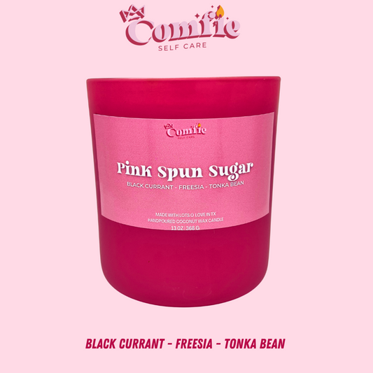 Pink Spun Sugar Candle